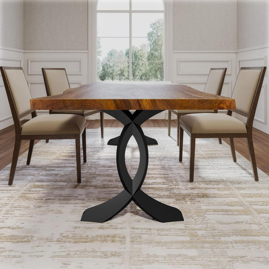 418 Curva 28" H Dining Table Curved Legs