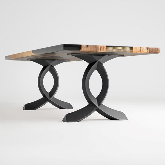 Bench Legs 108B Curva 16.2" H Modern Steel Furniture Legs