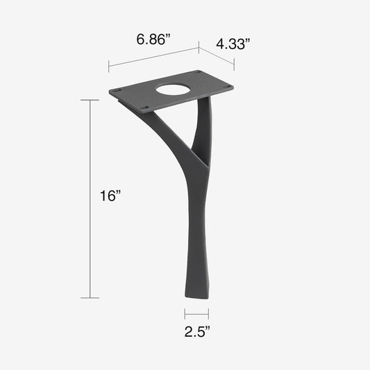 Bench Legs 118 Faras 16" H Modern Steel Furniture