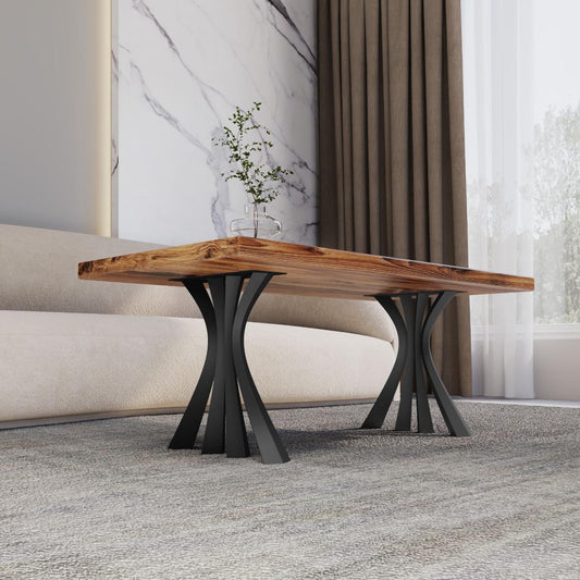 Bench Legs 126 Akro 16" H for Live Edge Table Top