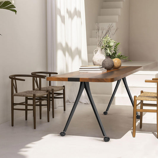 Dining Table Legs with Casters 448/449 Compa 28.2" H Industrial Style