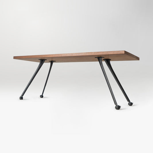 Dining Table Legs with Casters 450 Compa 28" H Industrial Style