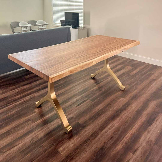 Gold Table Legs 430 Wishbone 28.5" H Mid-Century Modern Style