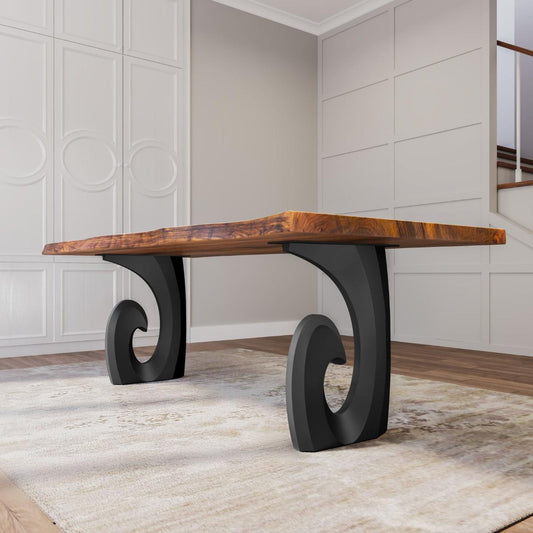 Table Legs 406 Luma 28" H for Modern Dining with Live Edge Tabletop