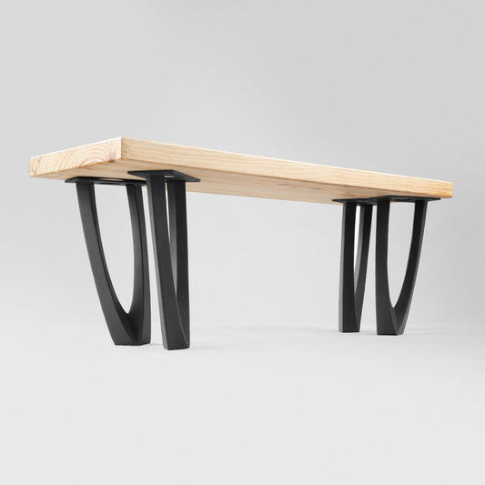 Bench Legs 123 Udo 16.3" H Handcrafted Metal Furniture