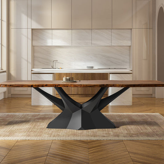 Table Base 324 Kruna 28" H for Woodworking, Live Edge Top