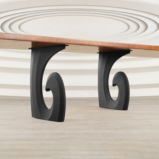 Table Legs 406 Luma 28" H for Modern Dining with Live Edge Tabletop